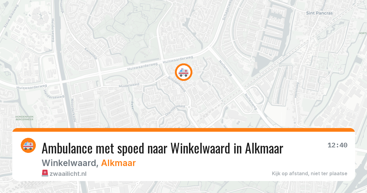 Ambulance met spoed naar Winkelwaard in Alkmaar — 16 feb 2026
