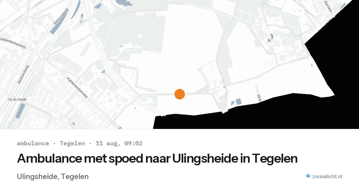 Ambulance met spoed naar Ulingsheide in Tegelen — 9 jun 2026