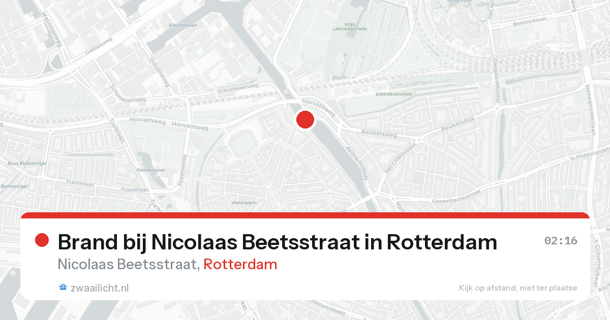 Brand bij Nicolaas Beetsstraat in Rotterdam — 24 aug 2026