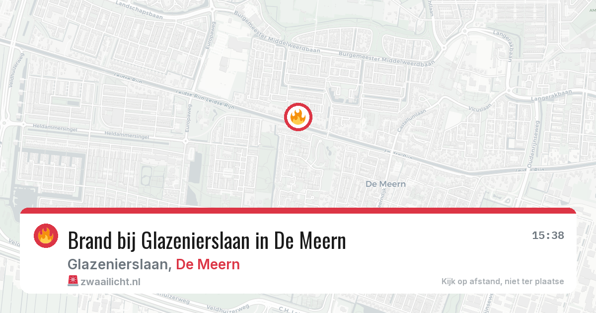 Brand bij Glazenierslaan in De Meern — 26 mrt 2026