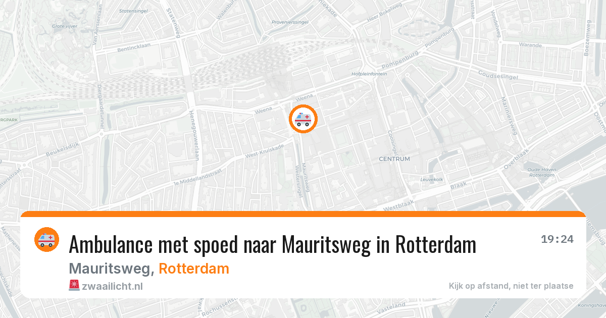 Ambulance met spoed naar Mauritsweg in Rotterdam — 5 apr 2026
