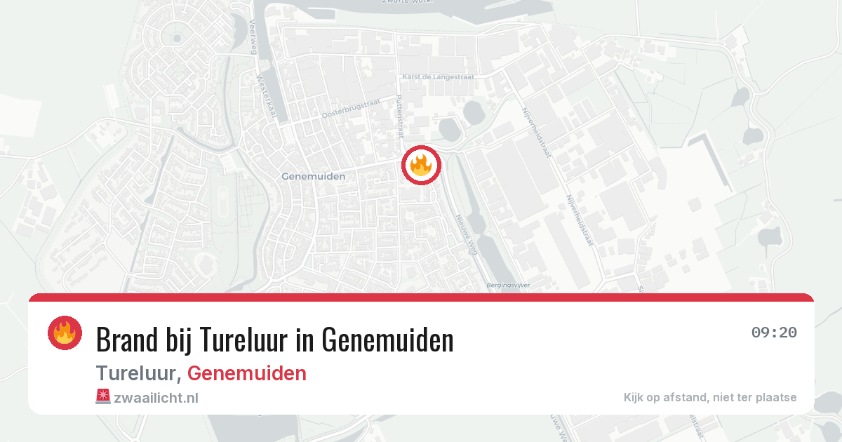 Brand bij Tureluur in Genemuiden — 23 jul 2026