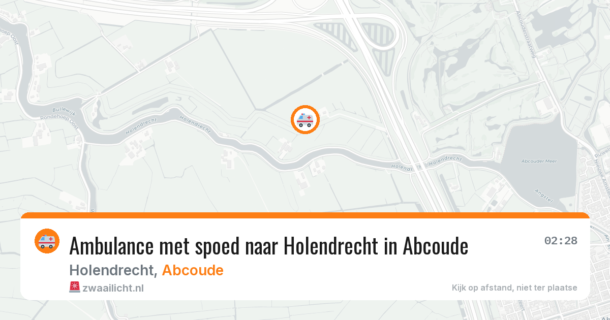 Ambulance met spoed naar Holendrecht in Abcoude — 28 jun 2026