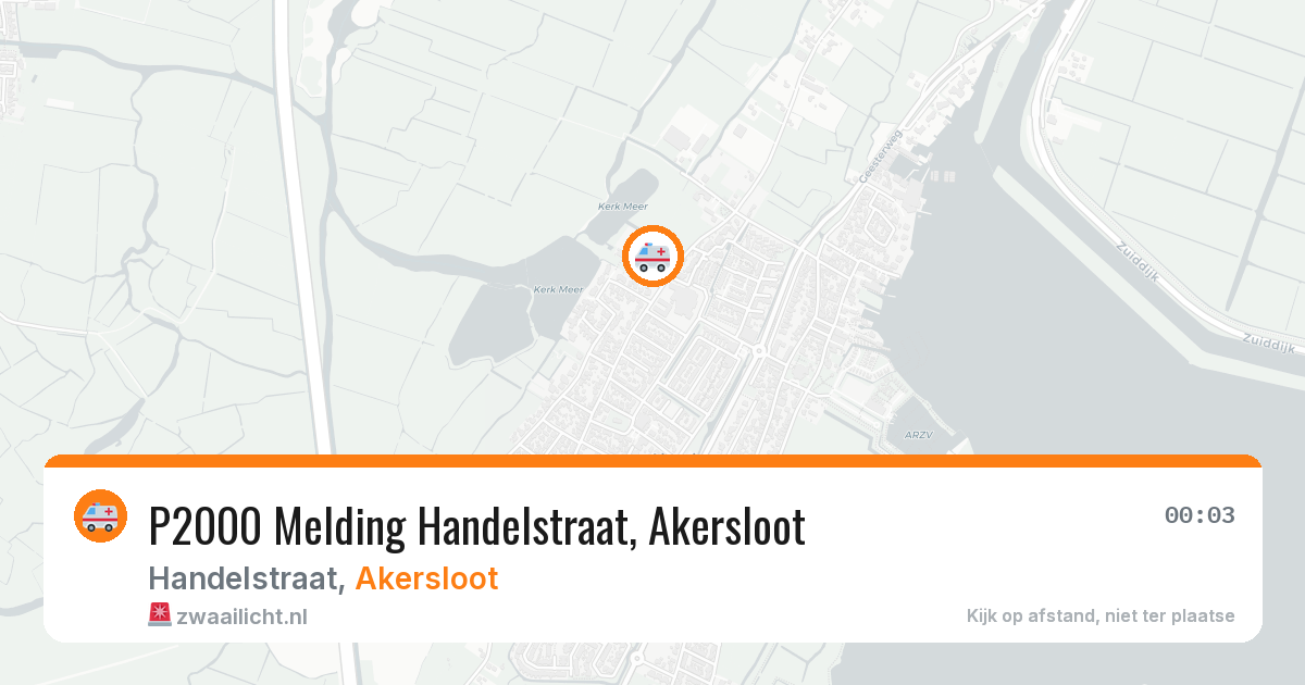 P2000 Melding Handelstraat, Akersloot — 3 feb 2026