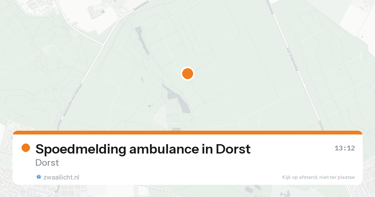 Spoedmelding ambulance in Dorst — 17 aug 2026