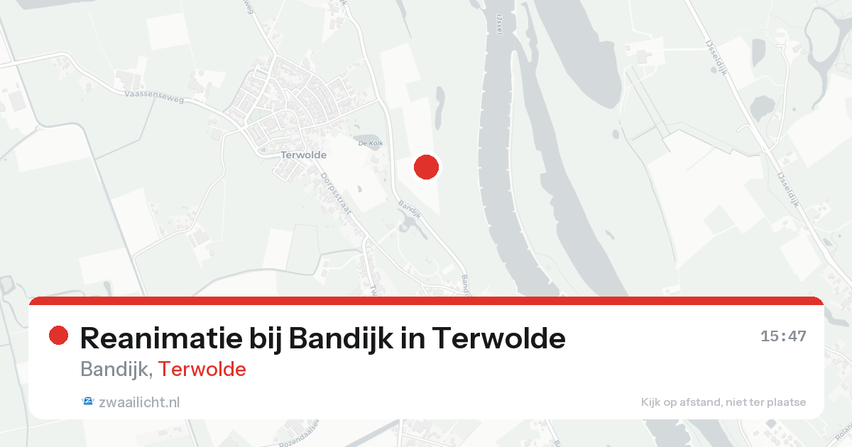 Reanimatie bij Bandijk in Terwolde — 15 aug 2026