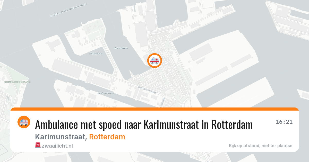 Ambulance met spoed naar Karimunstraat in Rotterdam — 21 mei 2026