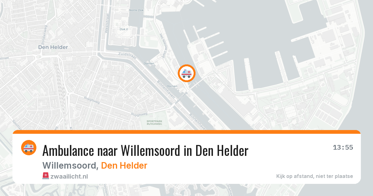 Ambulance naar Willemsoord in Den Helder — 14 mei 2026