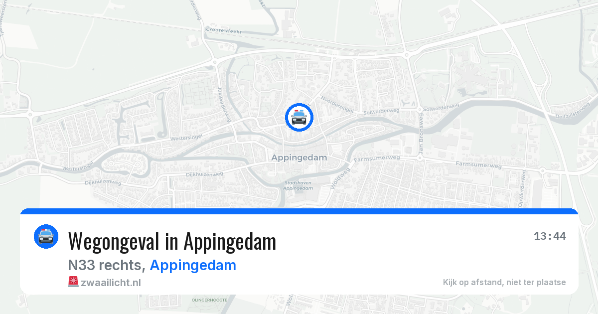 Wegongeval in Appingedam — 8 jun 2026
