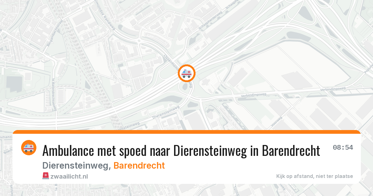Ambulance met spoed naar Dierensteinweg in Barendrecht — 17 jun 2026