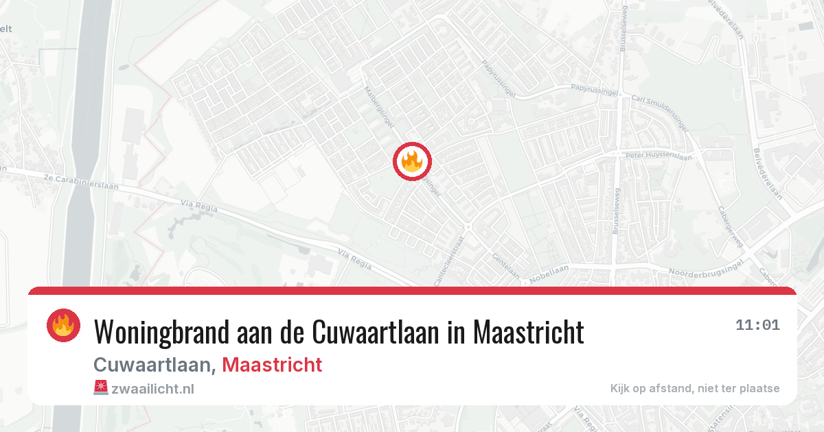 Woningbrand aan de Cuwaartlaan in Maastricht — 13 feb 2026
