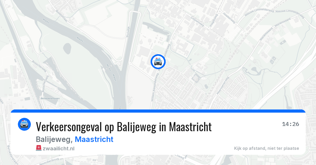 Verkeersongeval op Balijeweg in Maastricht — 5 aug 2026
