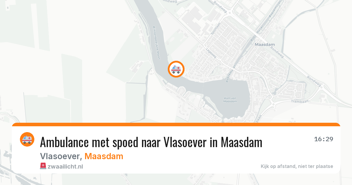 Ambulance met spoed naar Vlasoever in Maasdam — 10 feb 2026