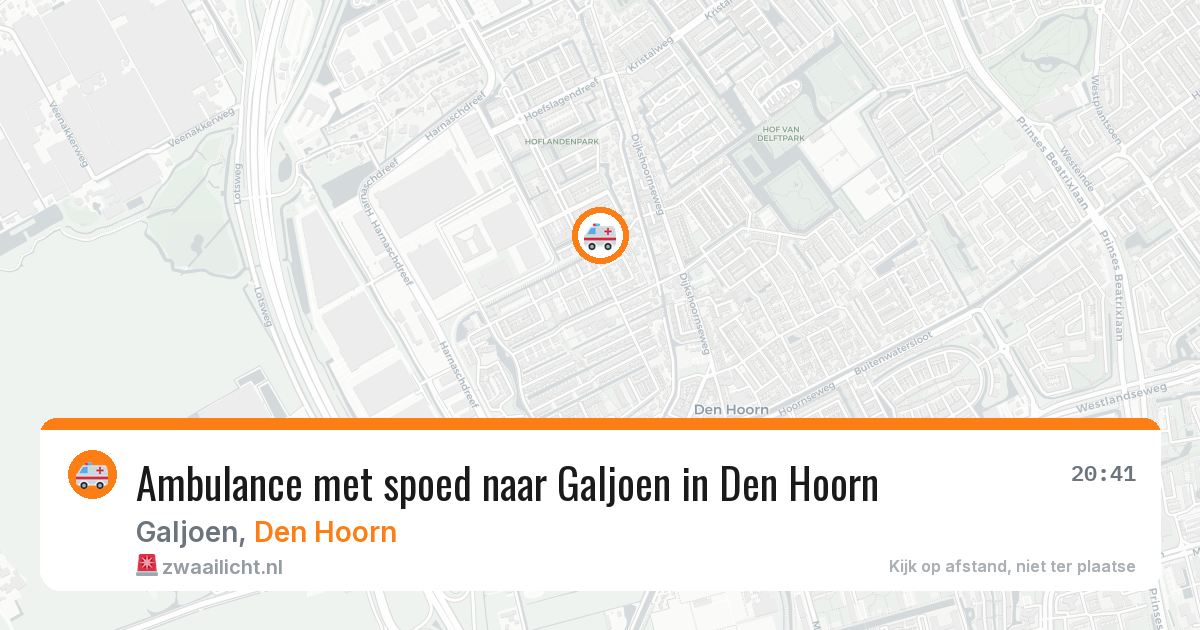 Ambulance met spoed naar Galjoen in Den Hoorn — 8 jul 2026