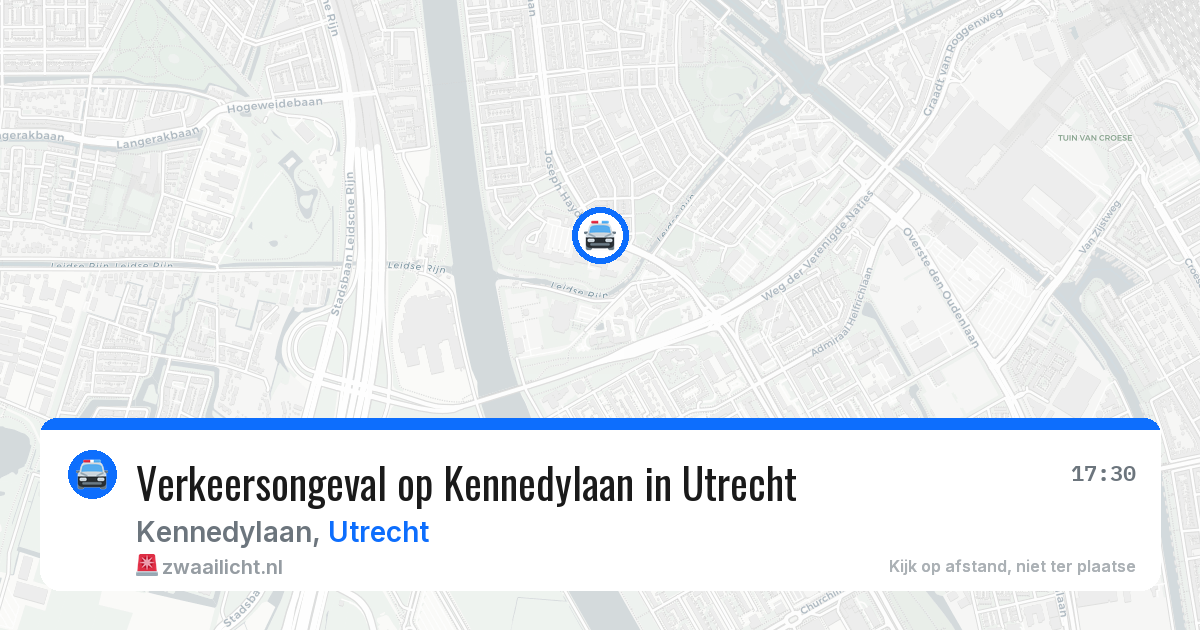 Verkeersongeval op Kennedylaan in Utrecht — 7 aug 2026
