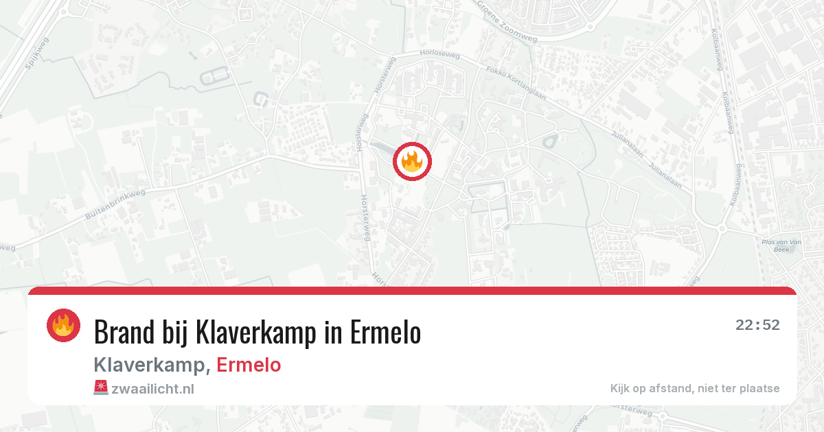 Brand bij Klaverkamp in Ermelo — 11 jun 2026