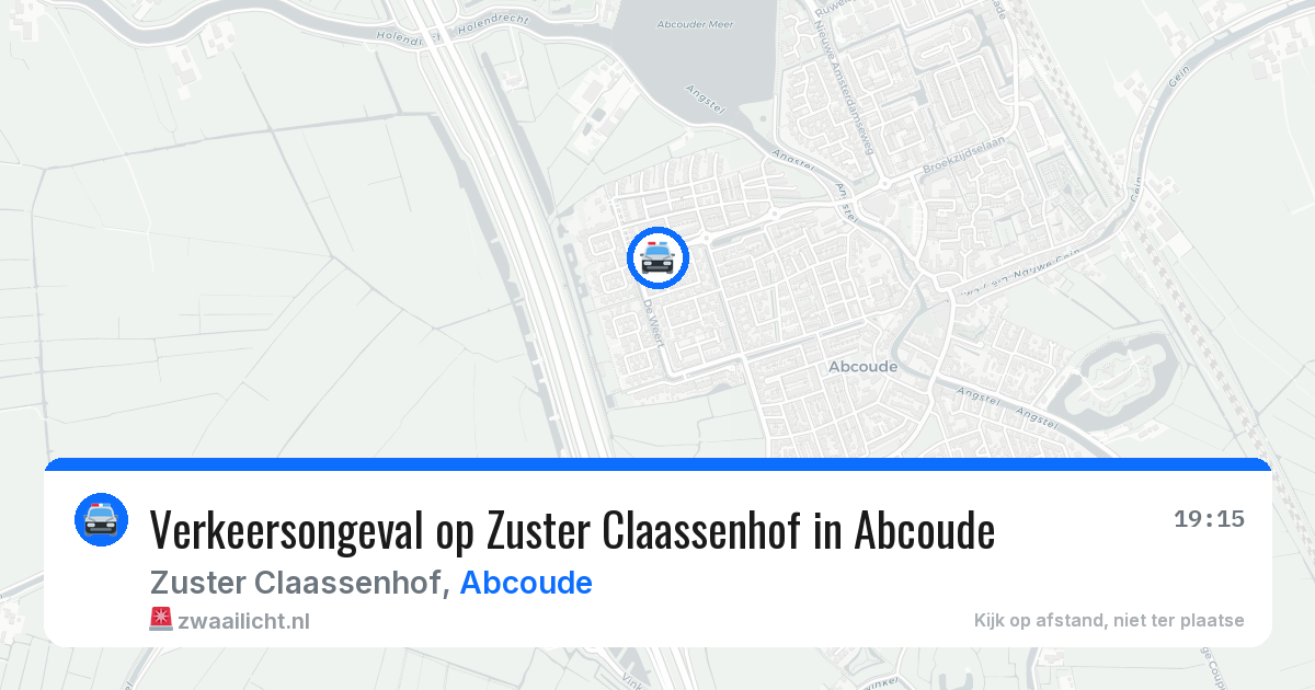 Verkeersongeval op Zuster Claassenhof in Abcoude — 7 jun 2026