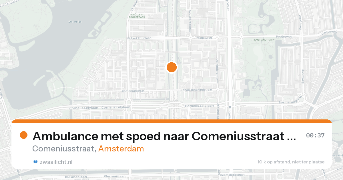 Ambulance met spoed naar Comeniusstraat in Amsterdam — 23 mei 2026