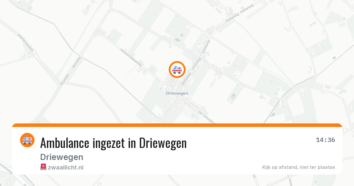 Ambulance ingezet in Driewegen — 31 mrt 2026
