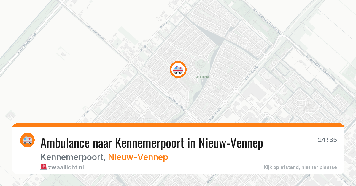 Ambulance naar Kennemerpoort in Nieuw-Vennep — 31 jul 2026