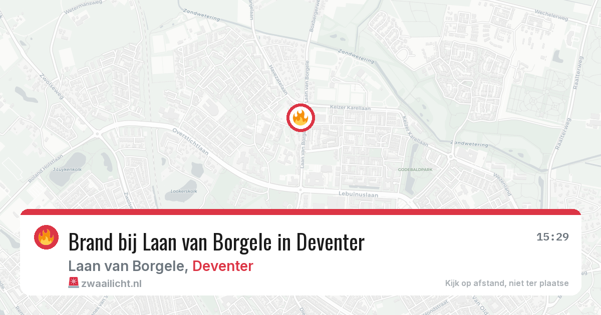 Brand bij Laan van Borgele in Deventer — 3 jul 2026