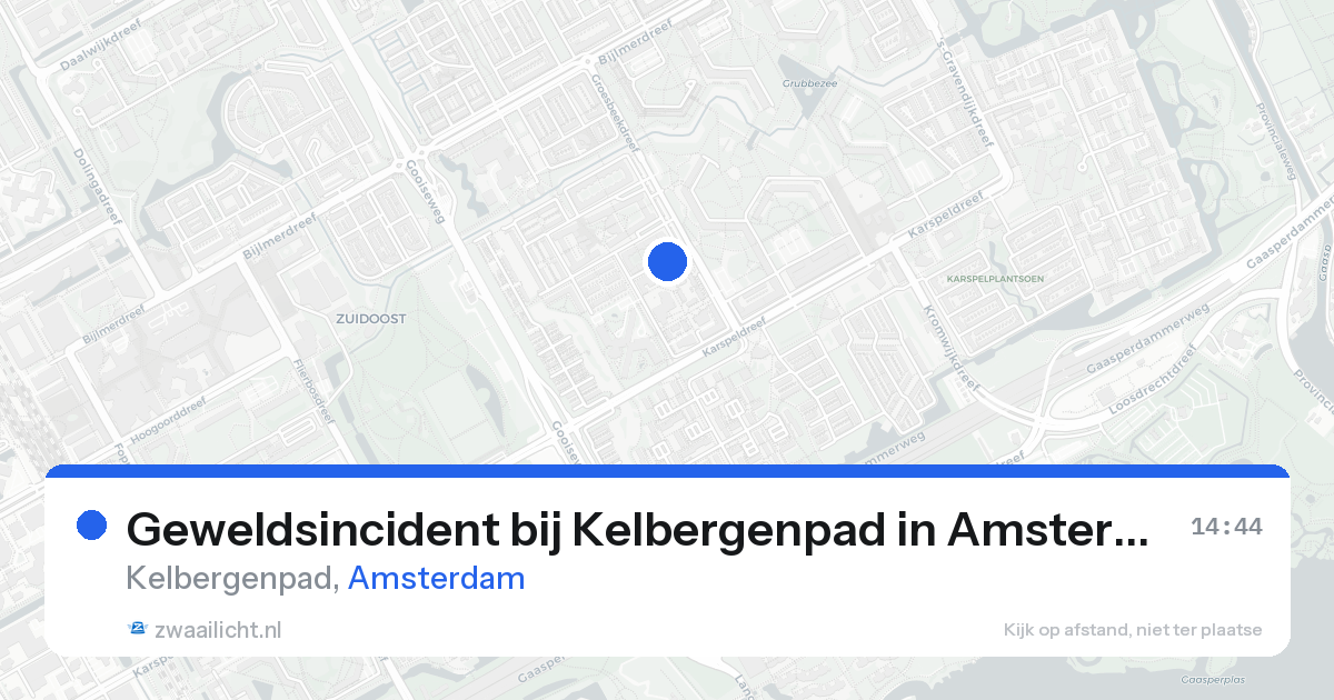 Geweldsincident bij Kelbergenpad in Amsterdam — 20 aug 2026