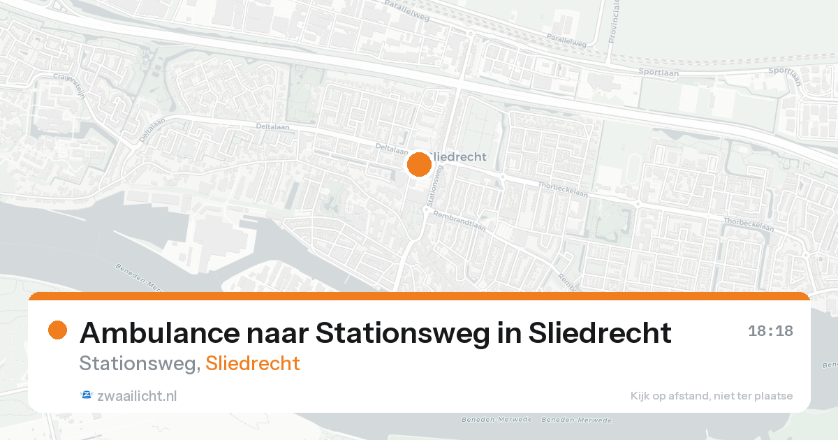 Ambulance naar Stationsweg in Sliedrecht — 29 jun 2026