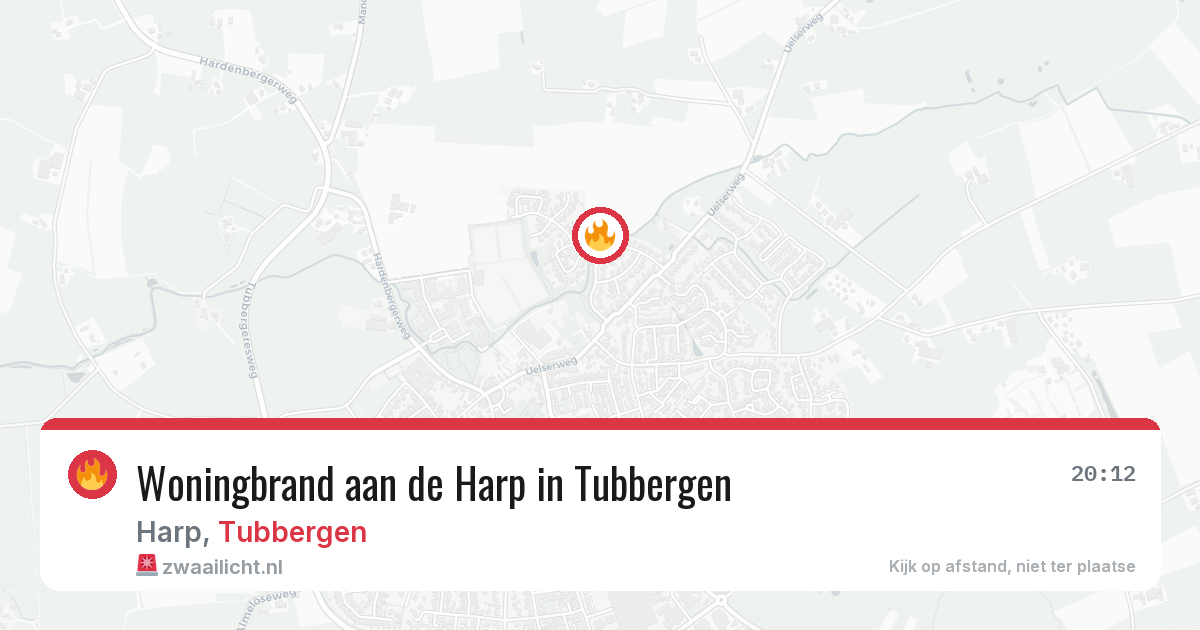 Woningbrand aan de Harp in Tubbergen — 25 mei 2026