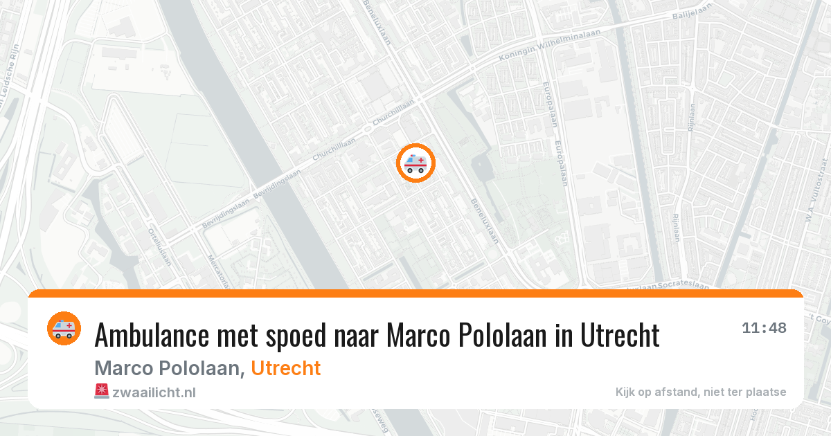 Ambulance met spoed naar Marco Pololaan in Utrecht — 26 jun 2026