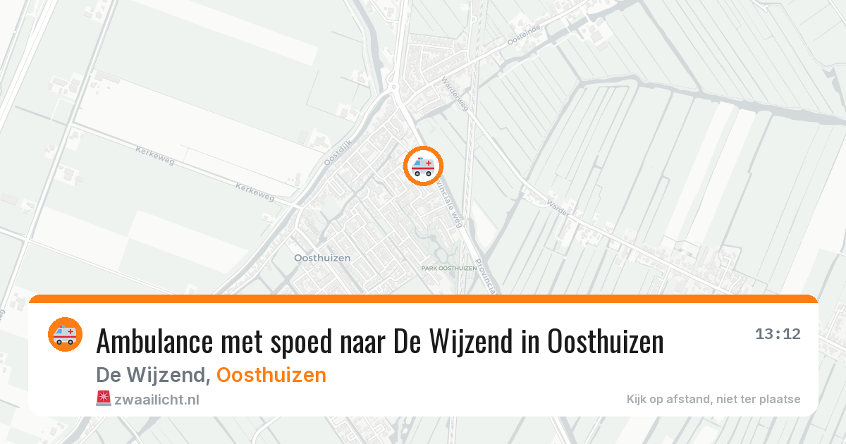 Ambulance met spoed naar De Wijzend in Oosthuizen — 30 apr 2026