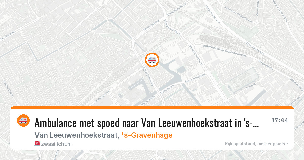 Ambulance met spoed naar Van Leeuwenhoekstraat in 's-Gravenhage — 9 mei 2026