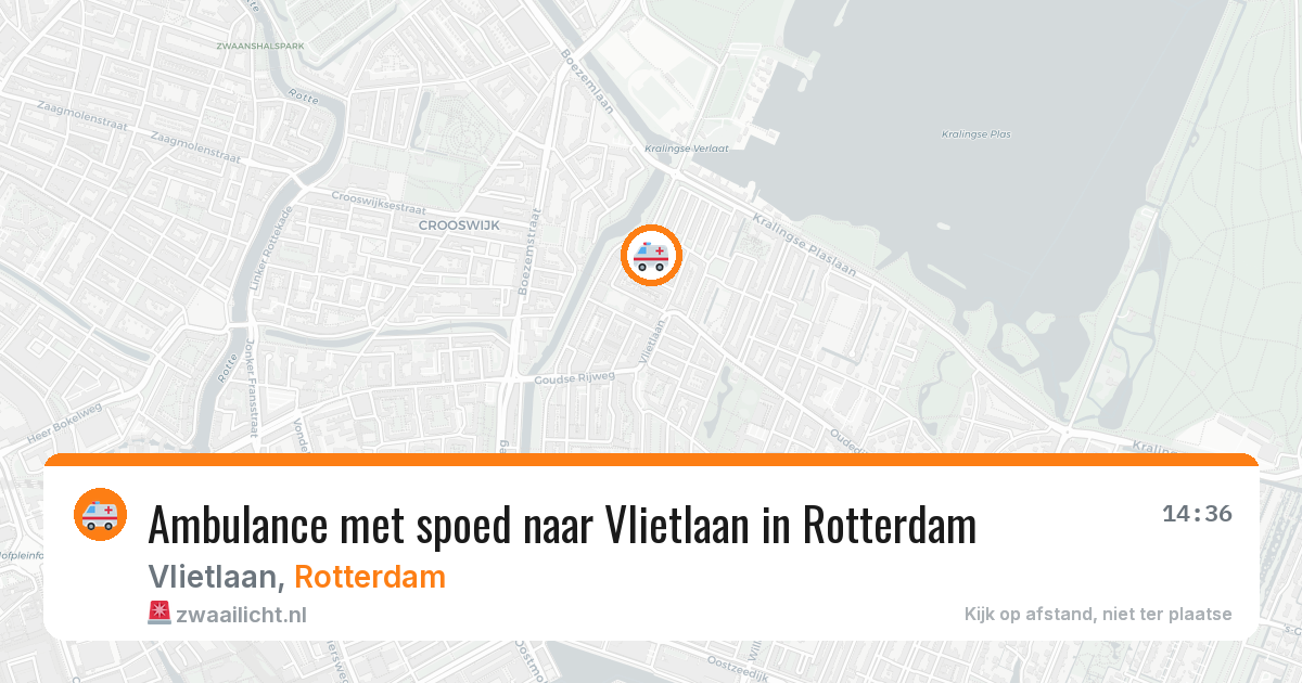 Ambulance met spoed naar Vlietlaan in Rotterdam — 26 mei 2026