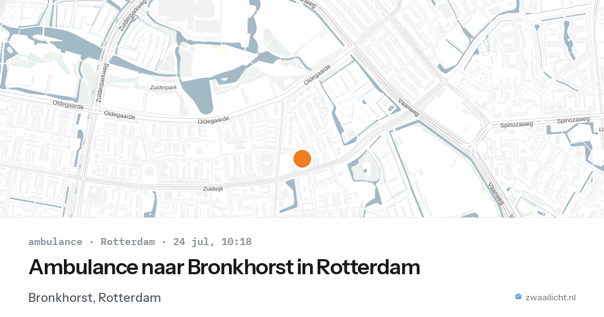 Ambulance naar Bronkhorst in Rotterdam — 24 jul 2026
