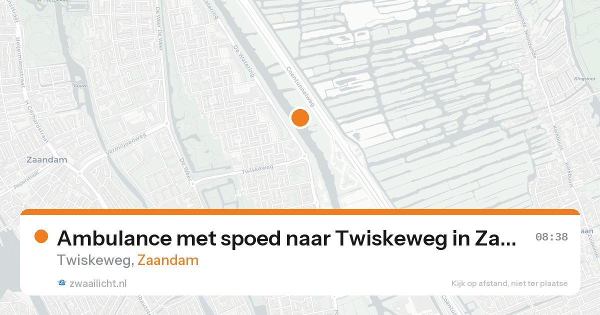 Ambulance met spoed naar Twiskeweg in Zaandam — 18 mei 2026