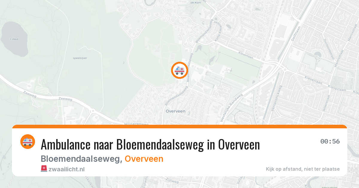 Ambulance naar Bloemendaalseweg in Overveen — 26 jun 2026