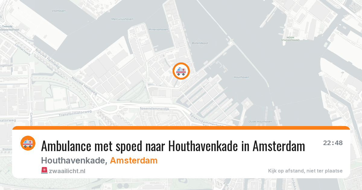 Ambulance met spoed naar Houthavenkade in Amsterdam — 13 mei 2026