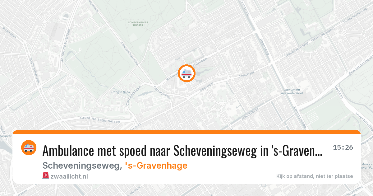Ambulance met spoed naar Scheveningseweg in 's-Gravenhage — 30 apr 2026