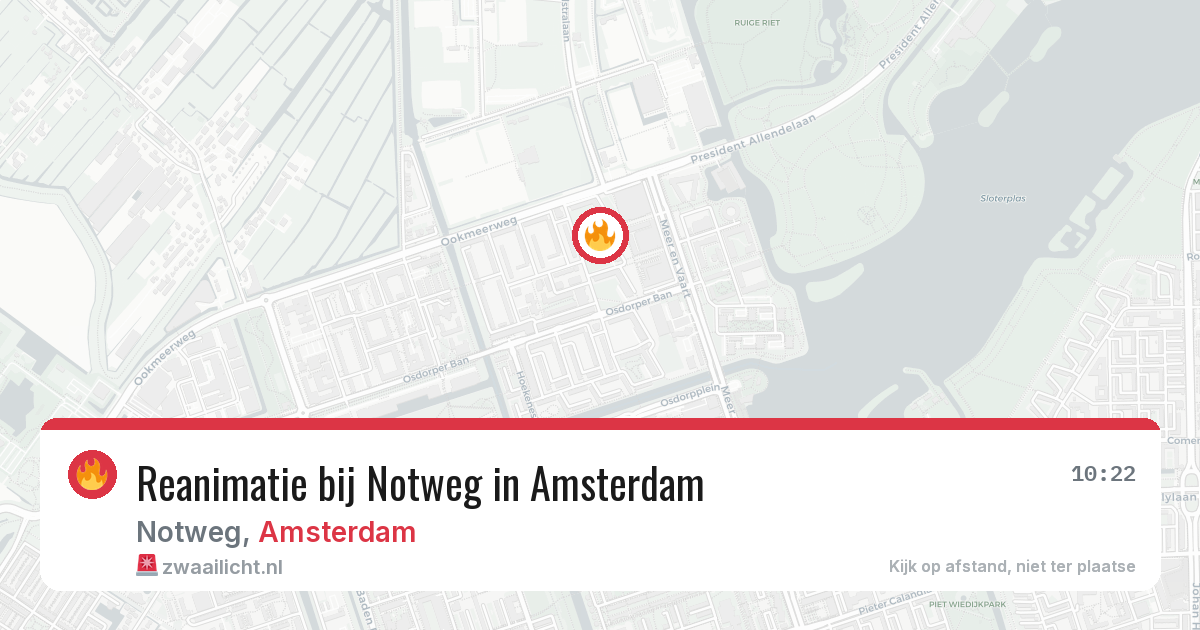 Reanimatie bij Notweg in Amsterdam — 30 jan 2026