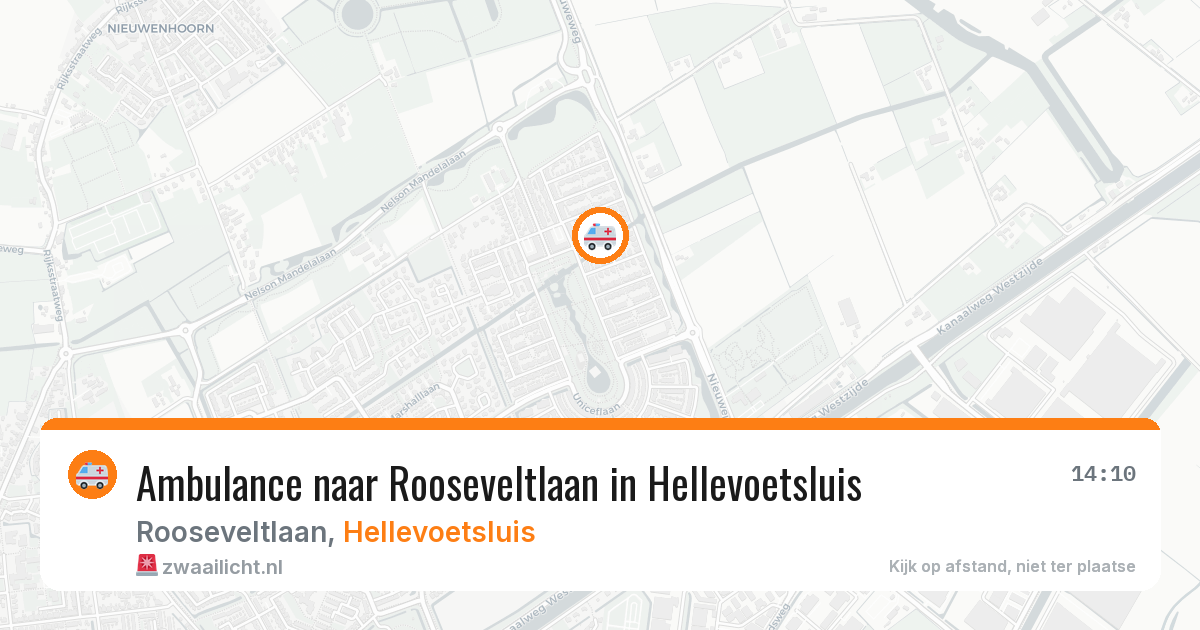 Ambulance naar Rooseveltlaan in Hellevoetsluis — 7 jul 2026