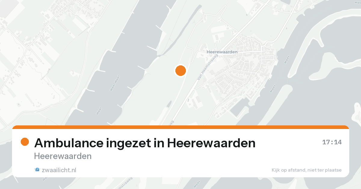 Ambulance ingezet in Heerewaarden — 18 aug 2026