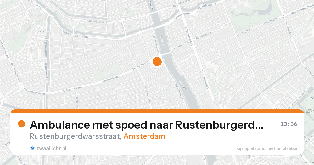 Ambulance met spoed naar Rustenburgerdwarsstraat in Amsterdam — 30 jan 2026