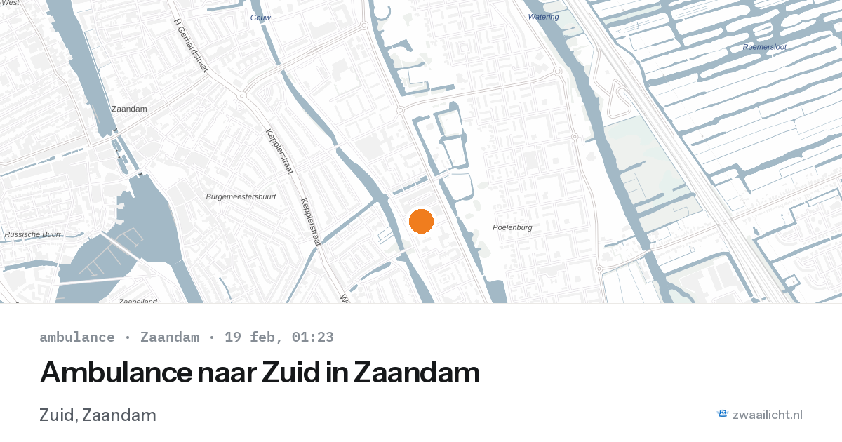 Ambulance naar Zuid in Zaandam — 19 feb 2026