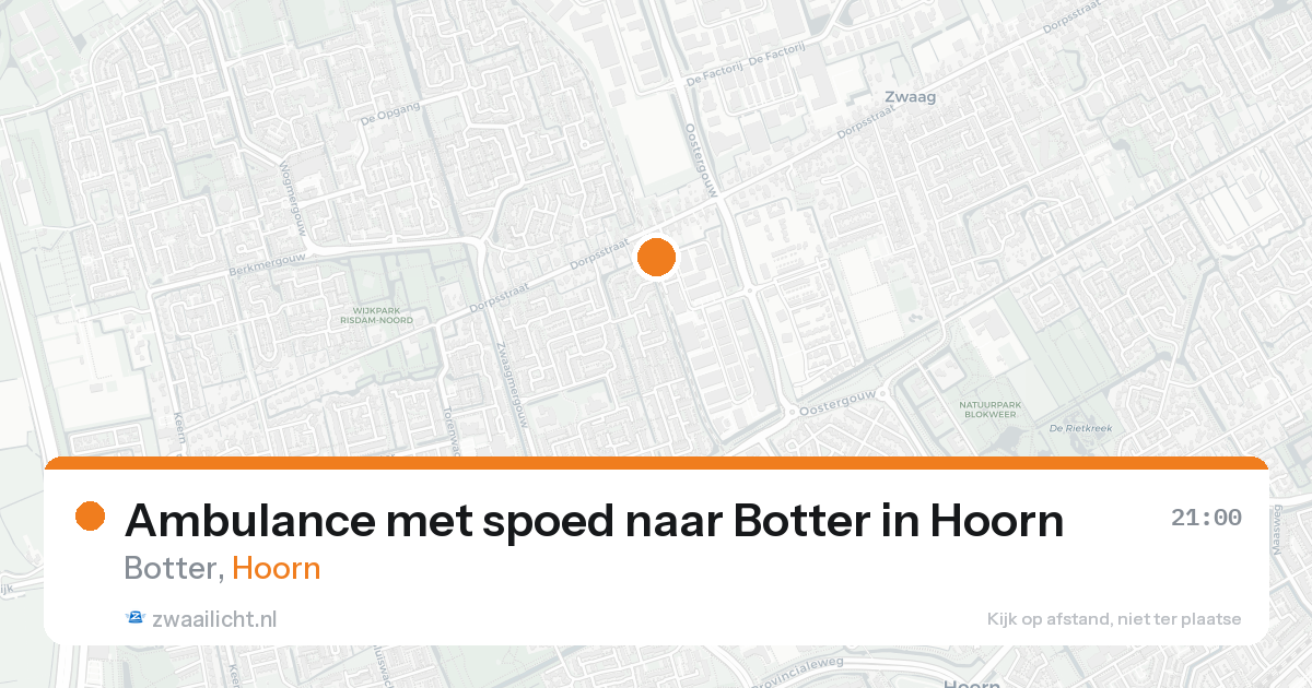 Ambulance met spoed naar Botter in Hoorn — 29 mei 2026