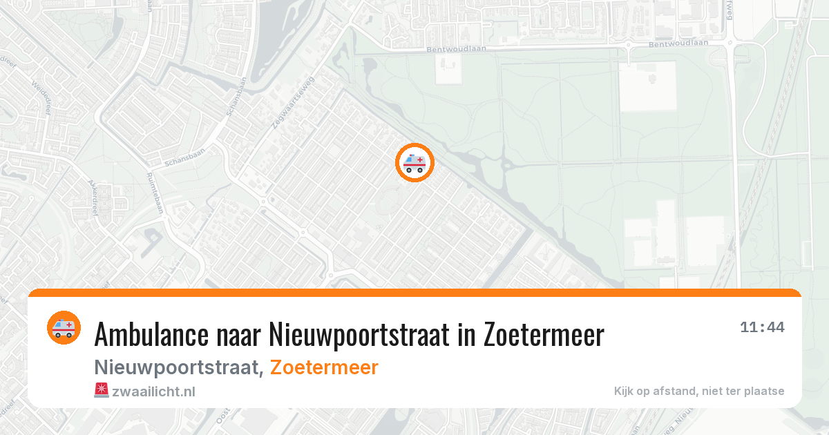 Ambulance naar Nieuwpoortstraat in Zoetermeer — 28 mei 2026