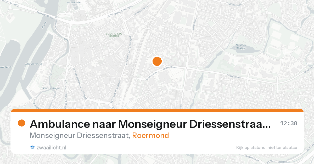 Ambulance naar Monseigneur Driessenstraat in Roermond — 17 aug 2026