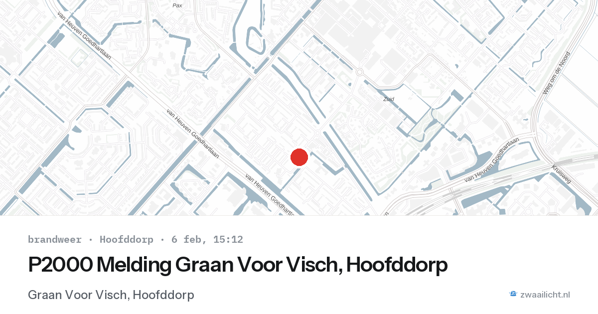 P2000 Melding Graan Voor Visch, Hoofddorp — 6 feb 2026