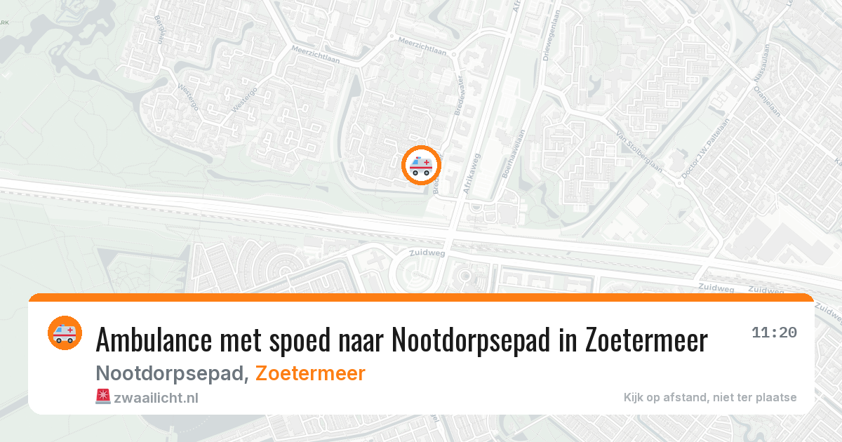 Ambulance met spoed naar Nootdorpsepad in Zoetermeer — 23 apr 2026