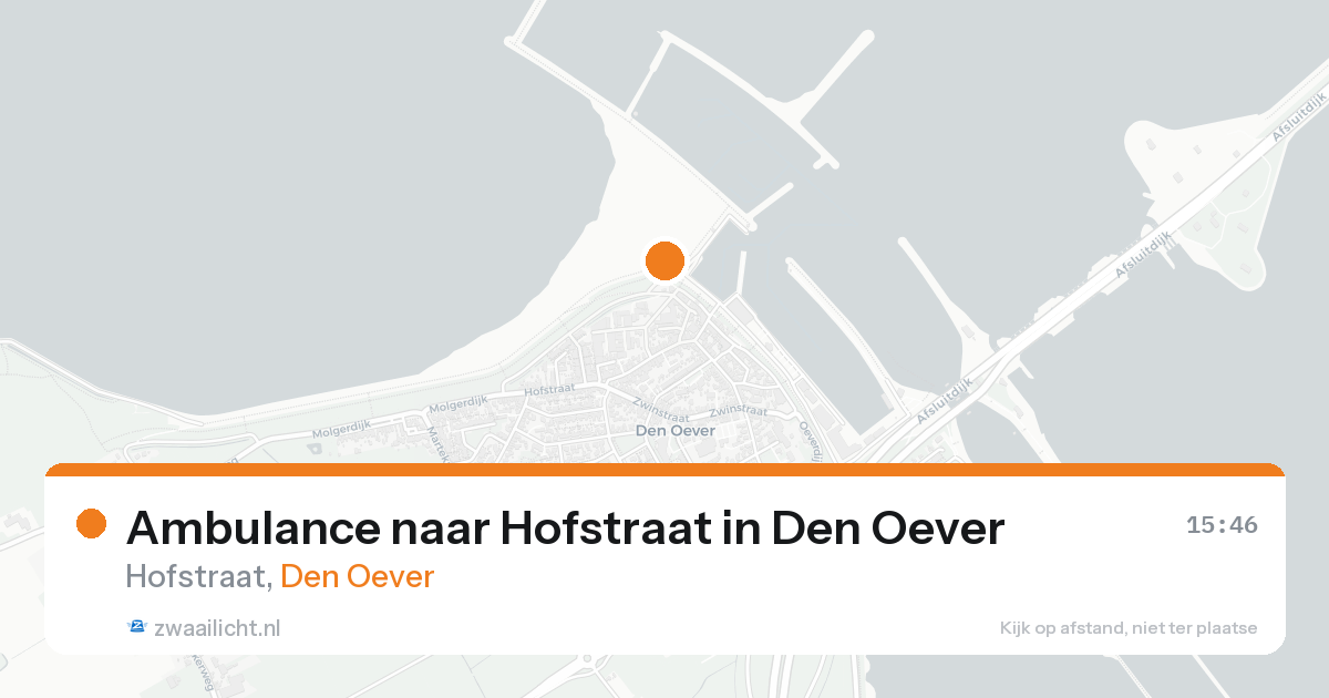 Ambulance naar Hofstraat in Den Oever — 7 feb 2026