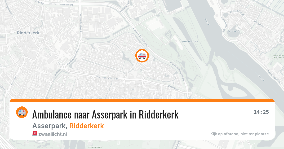 Ambulance naar Asserpark in Ridderkerk — 3 aug 2026