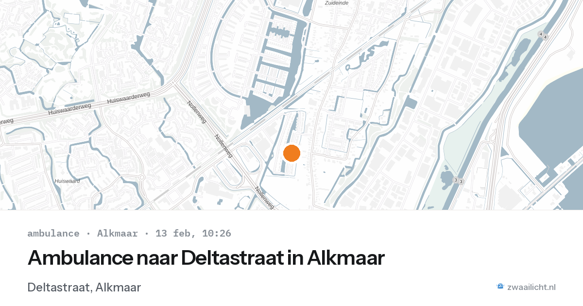Ambulance naar Deltastraat in Alkmaar — 13 feb 2026